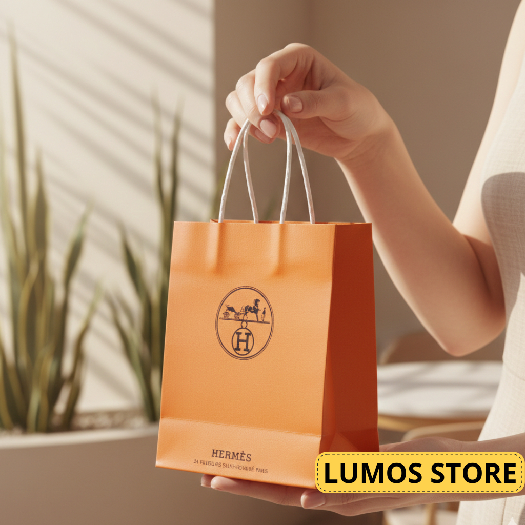 Paper Bag Hermes 2 Sisi Ukuran Small Kecil