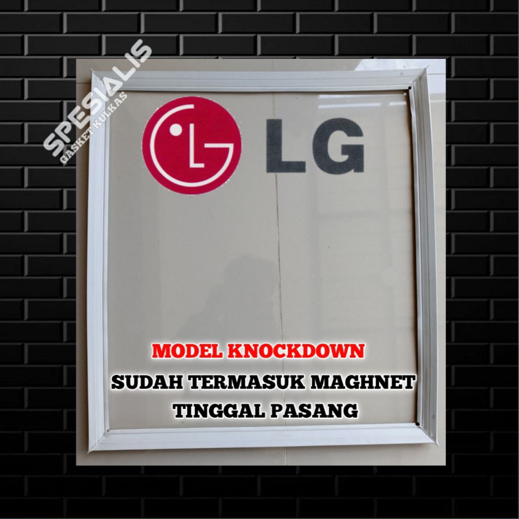 GASKET KARET PINTU ATAS KULKAS LG GN-V-222RLT MODEL KNOCKDOWN 52 X 46 Cm