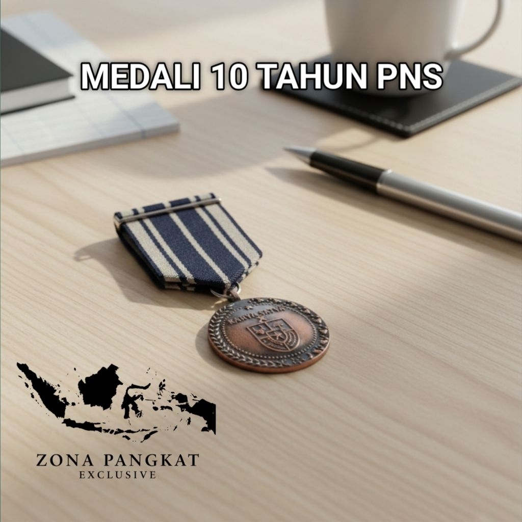 MEDALI 10 TAHUN PNS - SATYALANCANA KARYA SATYA 10 TAHUN