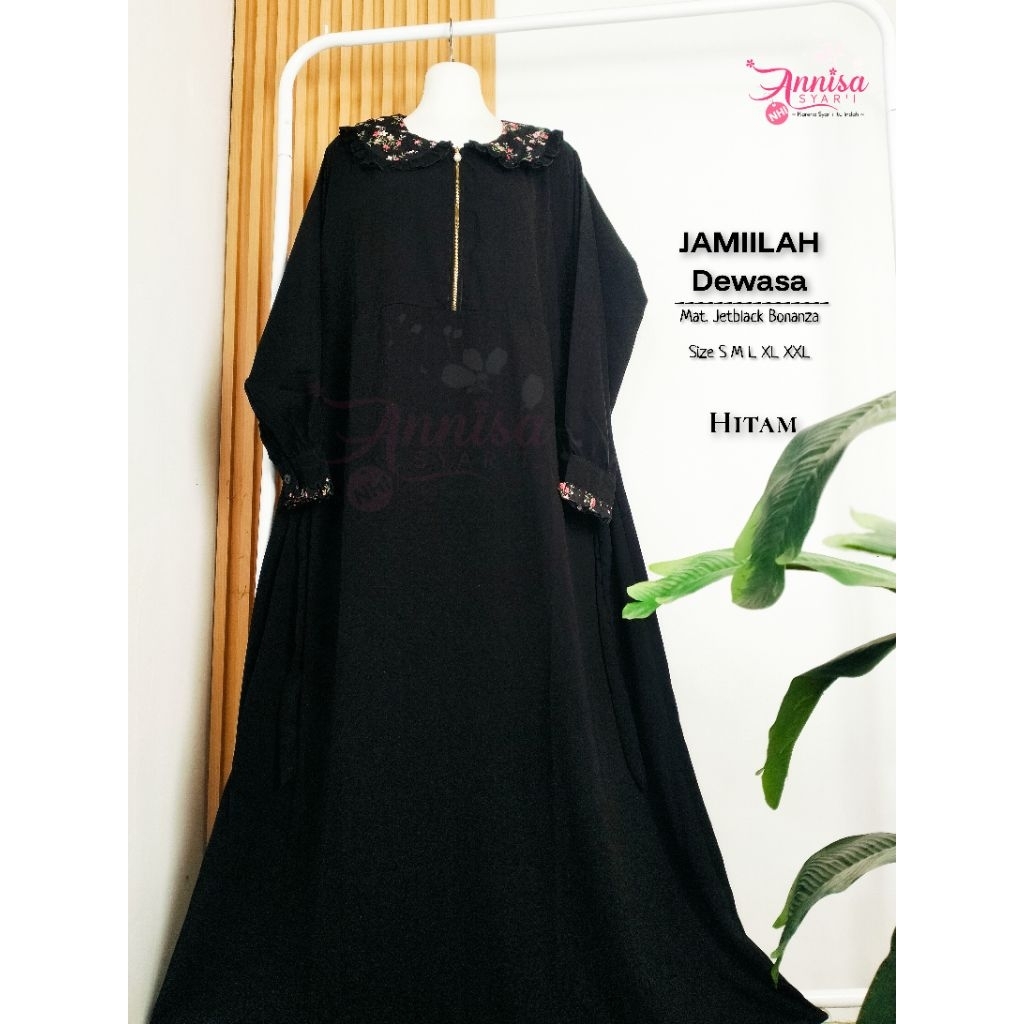 READY STOK [BISA COD] SET CADAR SAFAR GAMIS + JILBAB CADAR SAFAR PURDAH OVAL DEWASA JETBLACK BONANZA