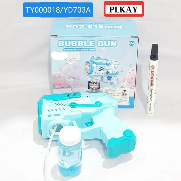 Mainan gelembung sabun YD703A electric bubble gun mainan luar ruangan anak anak