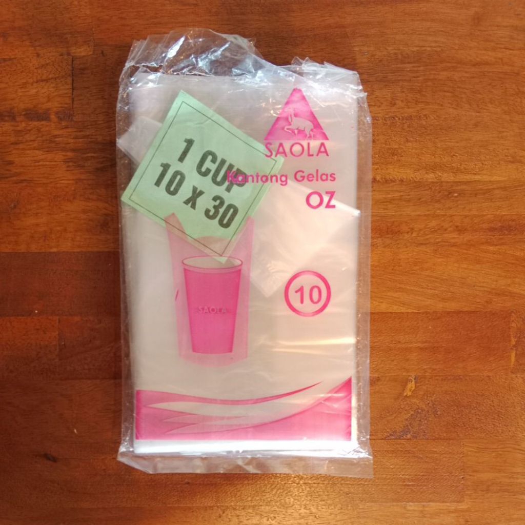 plastik kresek cup bahan hd pe 10x30 10oz 1cup