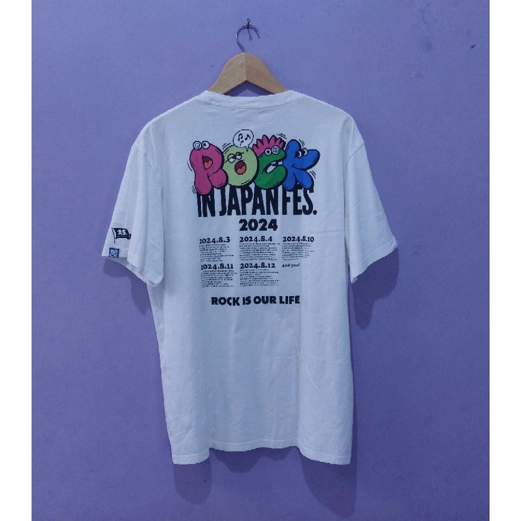 ROCK IN JAPAN FES 2O24 T-SHIRT KAOS ROCKIN ON TEE ROCKIN JAPAN FESTIVAL 2O24 TEES BAJU ROCK IN JAPAN