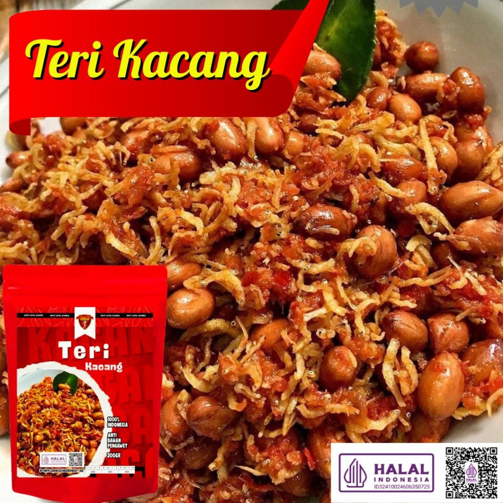 200gr Teri Kacang Kriuk Renyah/ Tribolado/ Teri Balado/ Teribolado/ Teri Balado Kacang/ Teri Kacang 