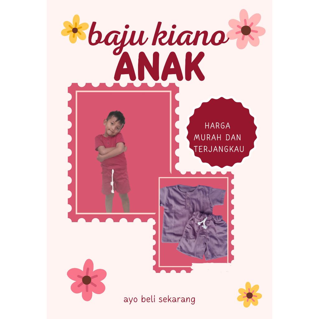 Setelan Kiano Pendek 1-5Tahun - Set Kiano Babytery / Setelan Anak Unisex