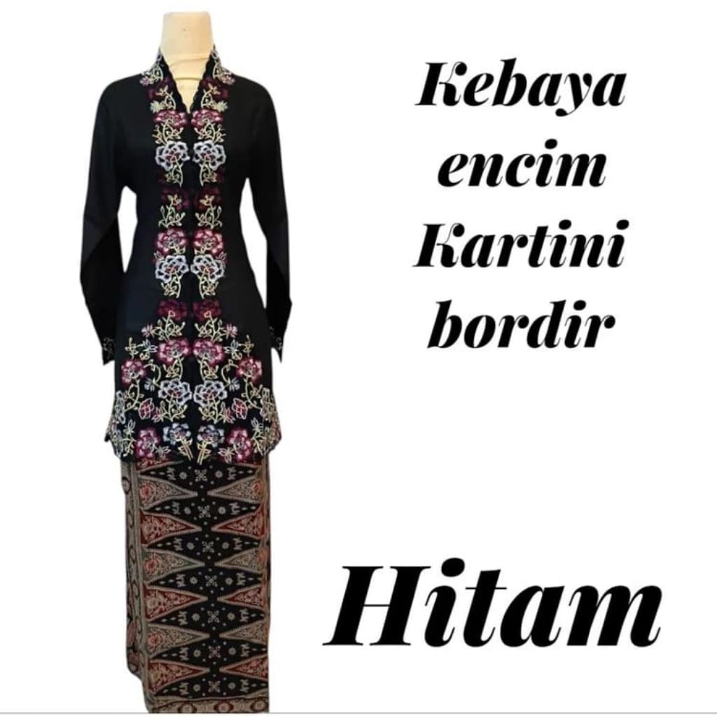 Atasan Kebaya Encim Kartini Model Tunik Lengan Panjang