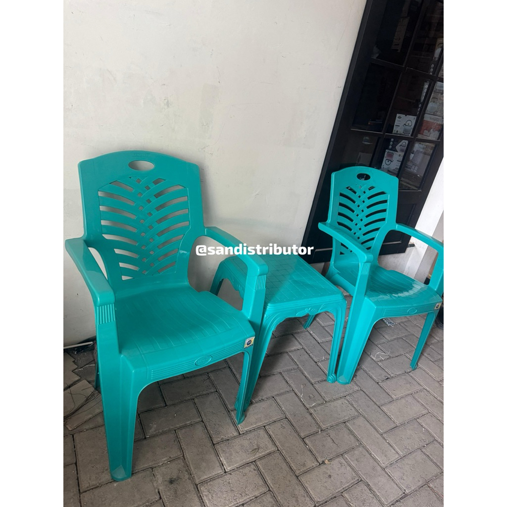 1SET kursi BIG 809 Napolly 2kursi 1meja / lursi teras kursi makan