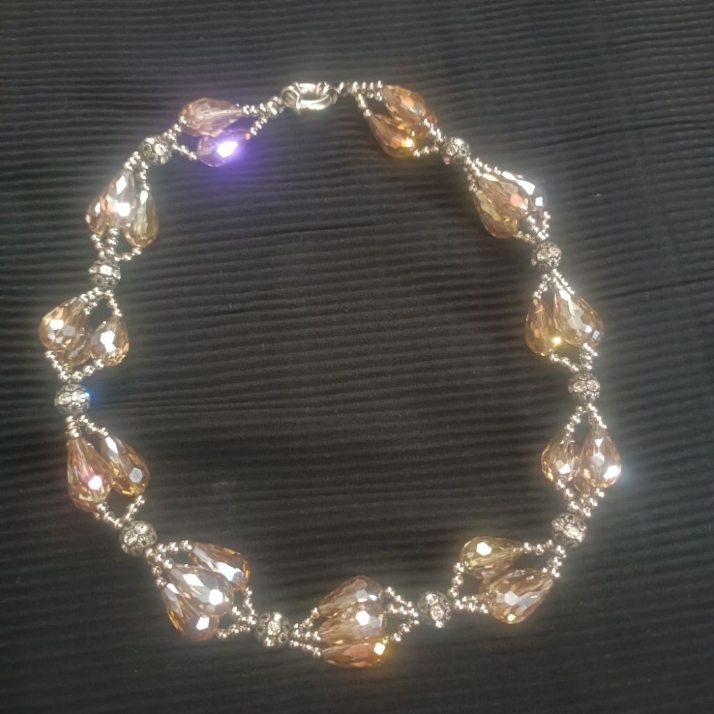 Doris Necklace/ Crystal Choker / Kalung Choker Mote Manik Kristal