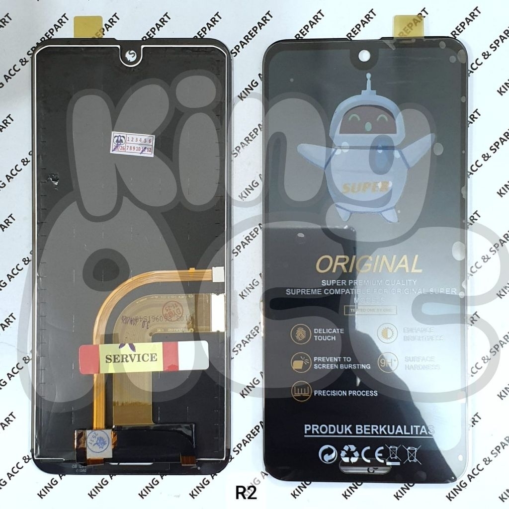 LCD TOUCHSCREEN SHARP ZERO 2 / SHARP R2 / SHARP R3 / SENSE 4 PLUS BLACK OLED FINGERPRINT