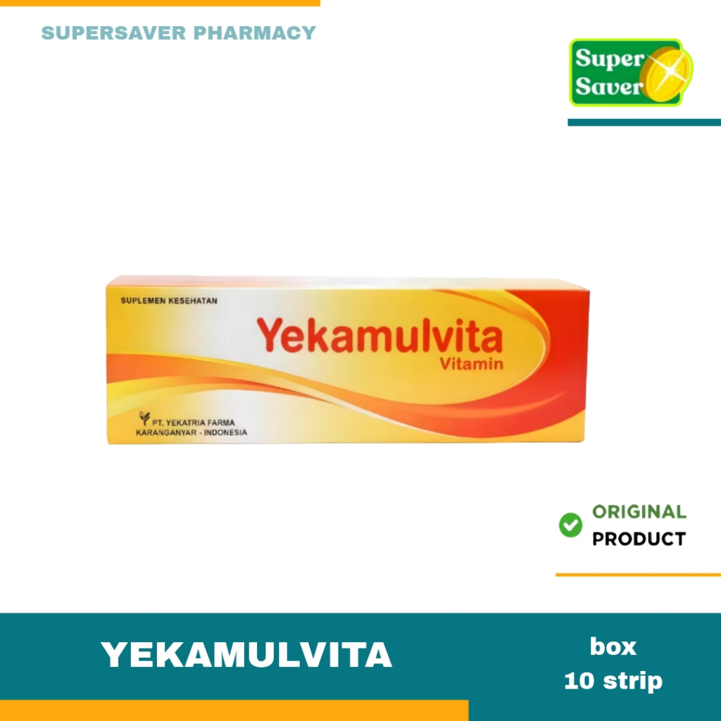 YEKAMULVITA Multivitamin Box Isi 100 Kapsul Memenuhi Kebutuhan Vitamin Harian Dewasa Anak