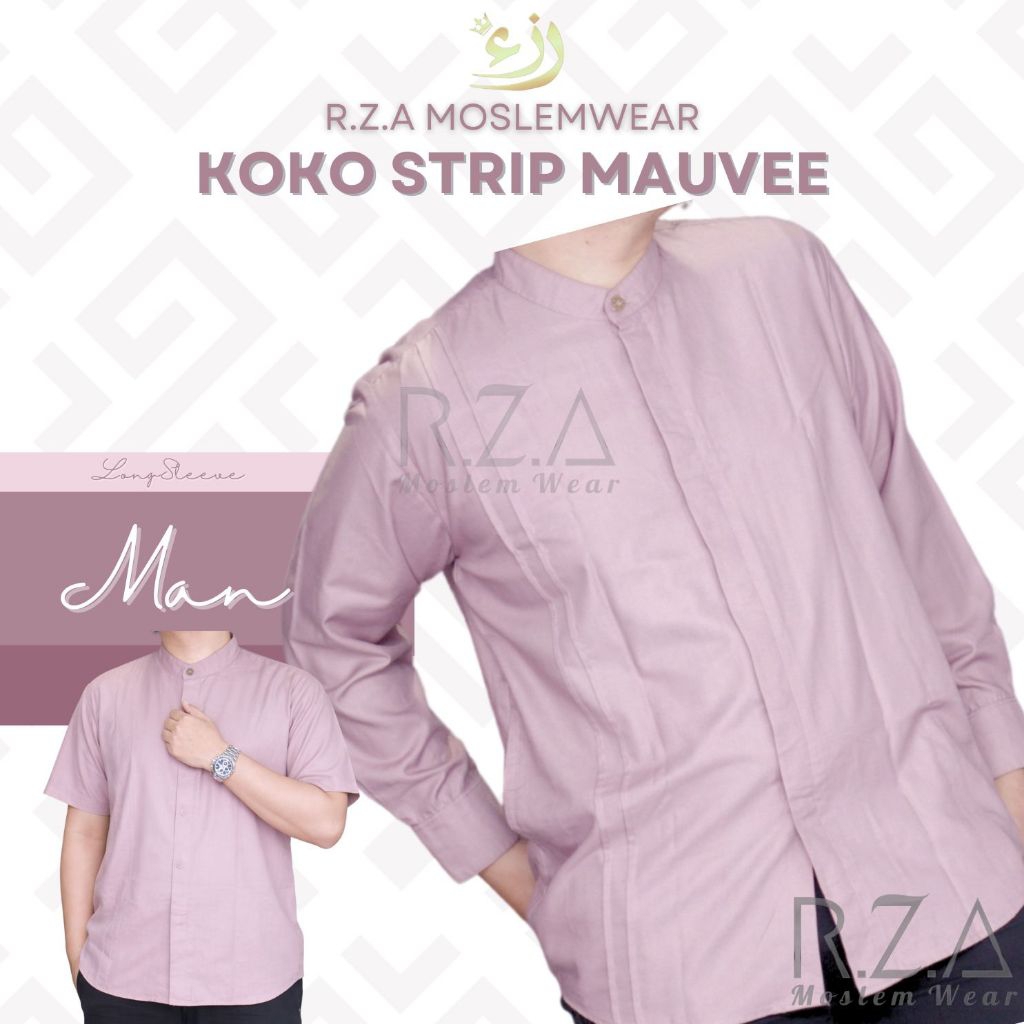 Koko Couple STRIP Mauvee Purple Ungu Ayah Anak Newborn Jumbo Kemeja Baju Lebaran Sarimbit Oversize B