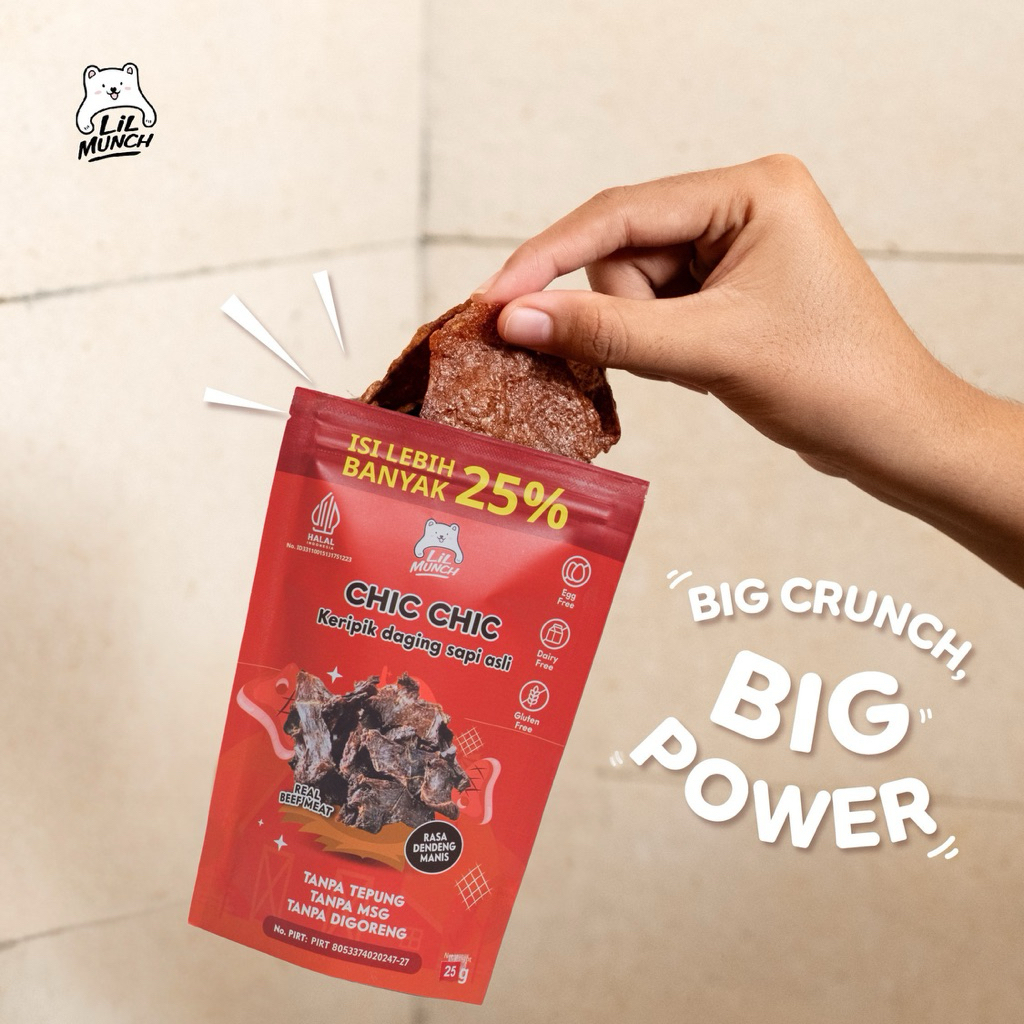 Snack Bayi 1 tahun - Cemilan Bayi - Keripik Daging Sapi / Chic-Chic Beef - BB Booster - Snack anak s