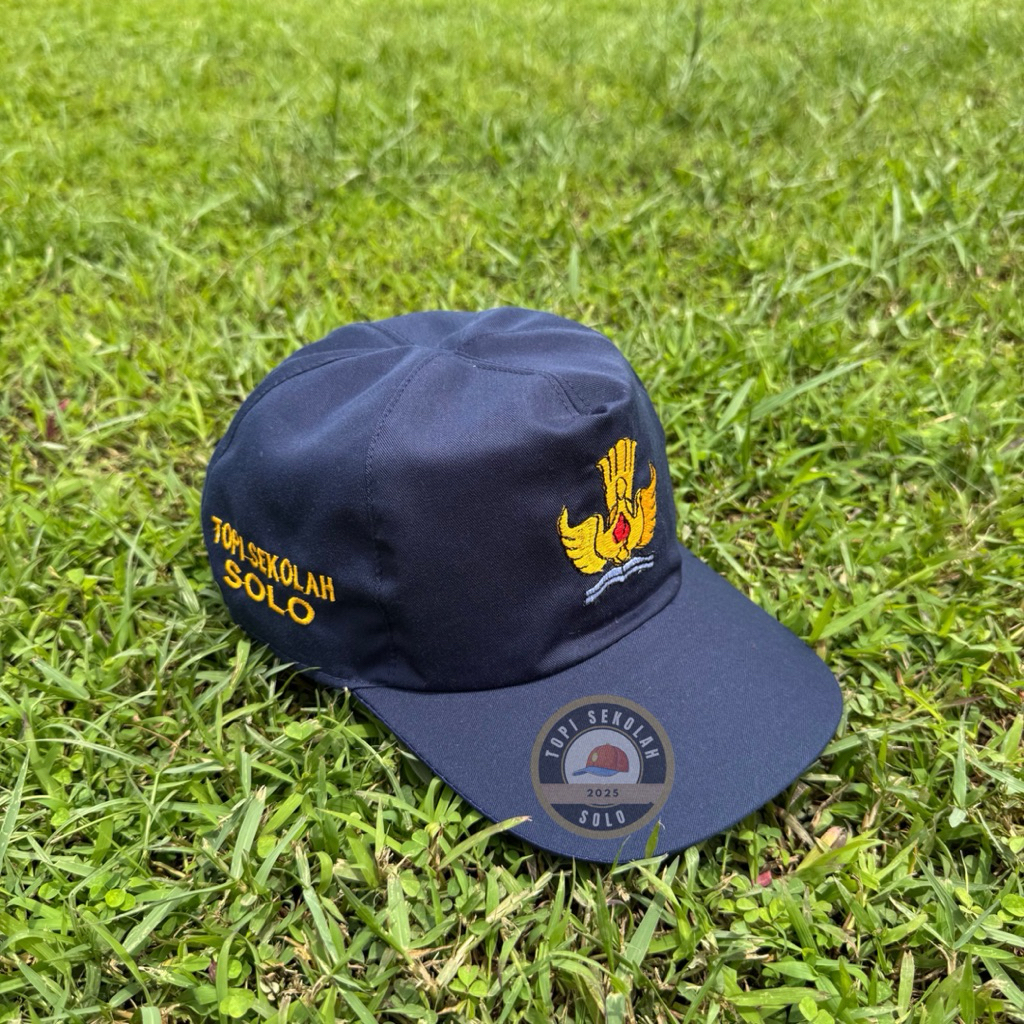 Topi Sekolah SMP Bordir & Identitas sekolah Kain Drill