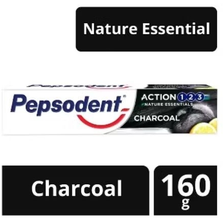 Pepsodent charchoal 190gr pemutih gigi extra bahan alami termurah -no dus