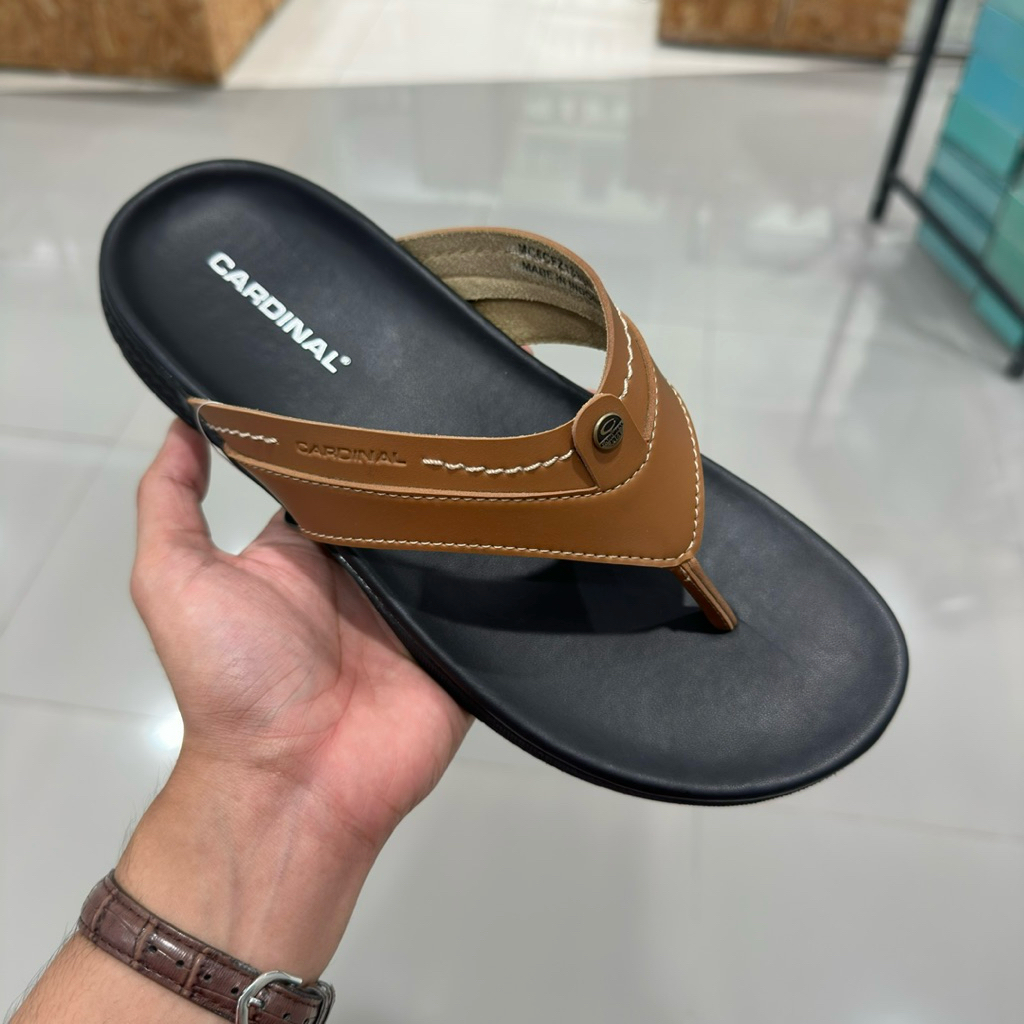 CARDINAL sandal jepit kulit pria slim fit (100% ORIGINAL STORE)