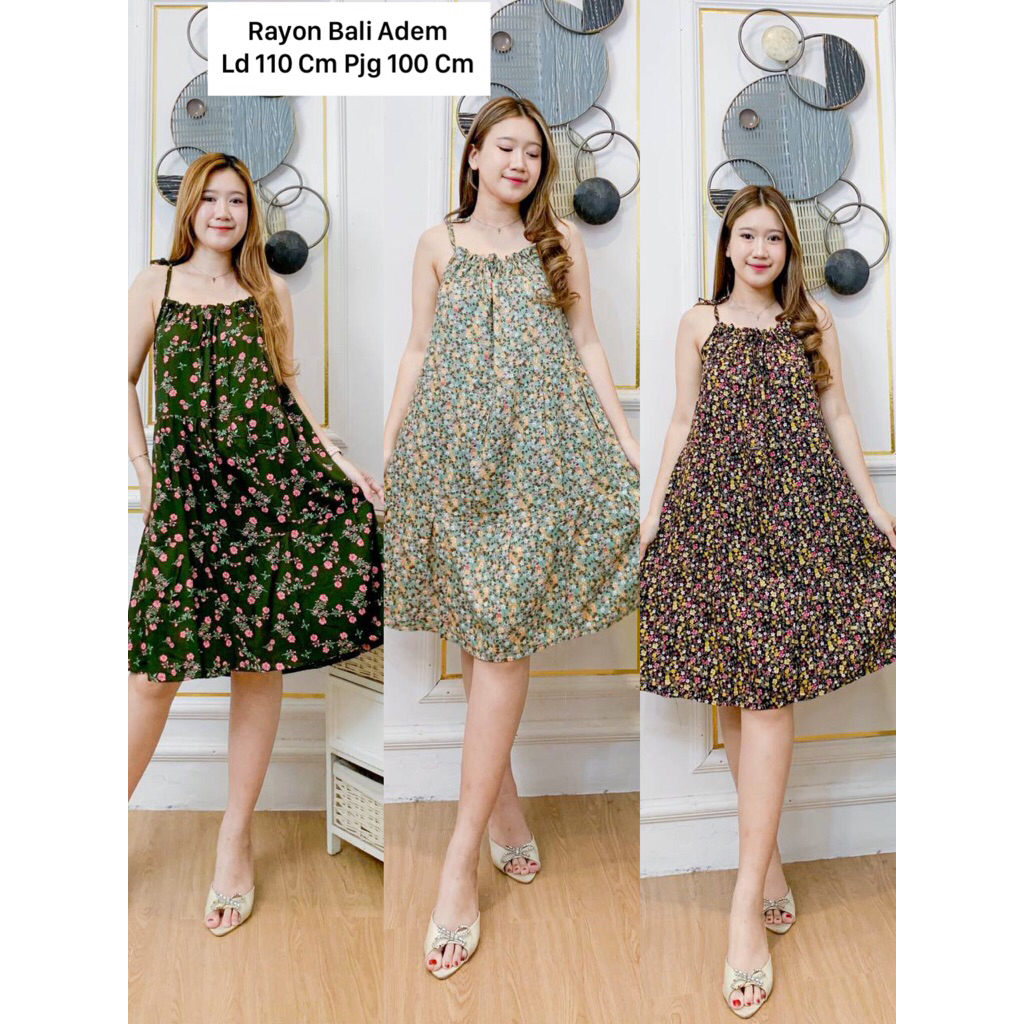 Daster Tali Pundak Ines - Daster Kutung Rayon Bali Ld 110