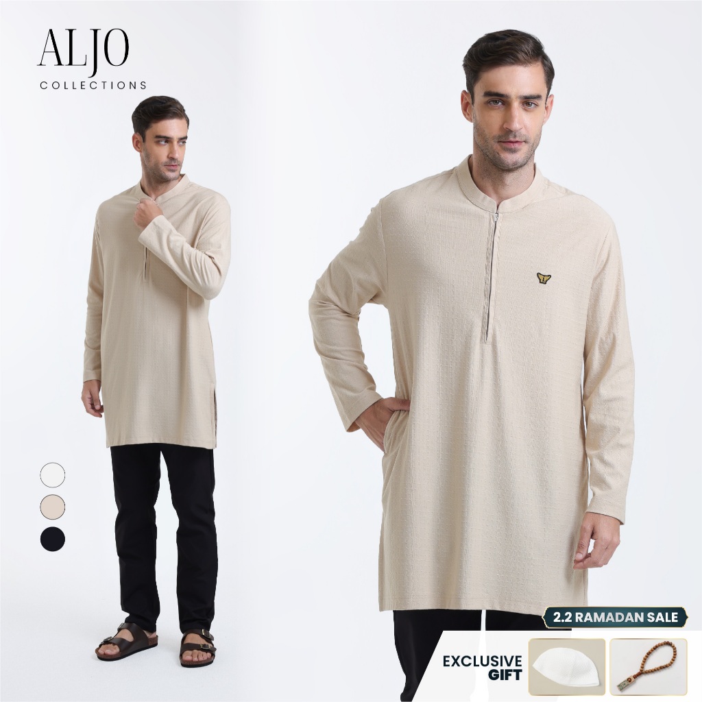 Emba Classic - Aljo Koko Kurta  Pria Lengan Panjang Regular Premium Textured Knit