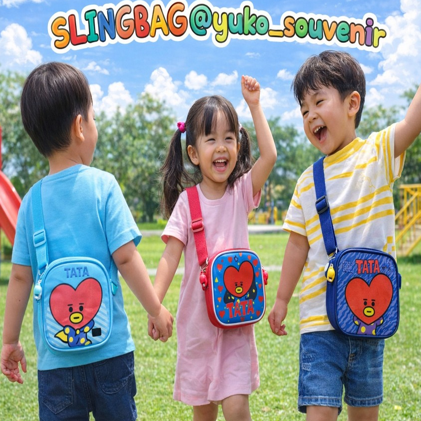 Tas Selempang Tata Kecil Tas Selempang Anak Ukuran Kecil Gambar BTS  Tata