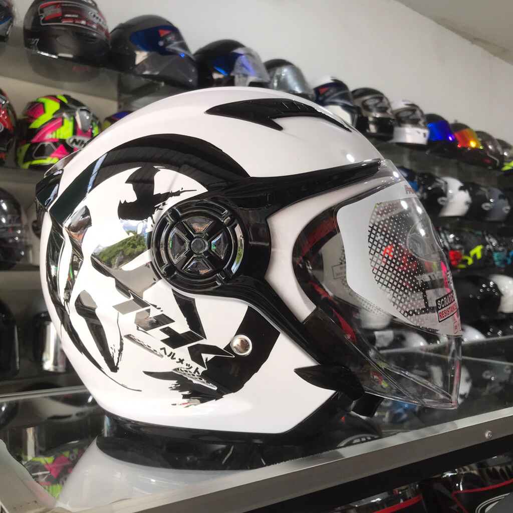 Helm Nhk Gladiator kanji 2Visor double visor