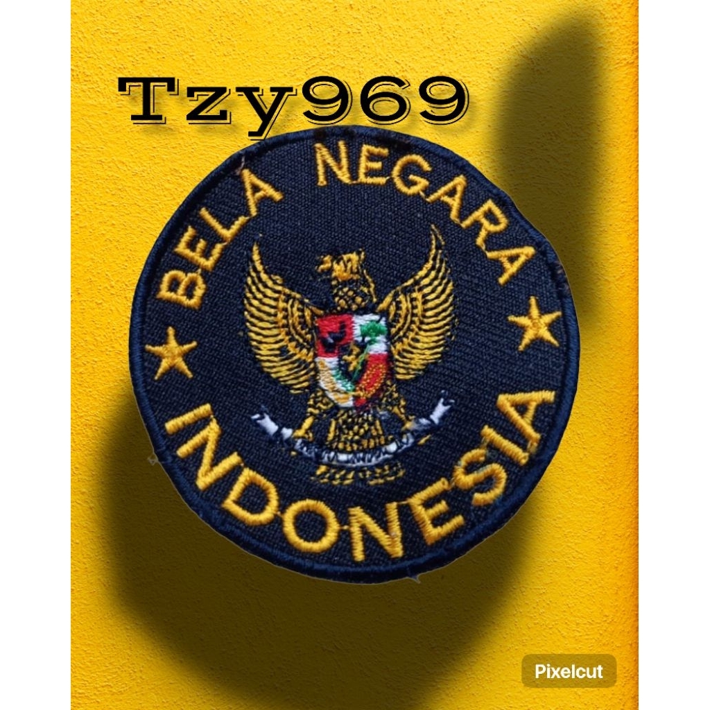 Pacth Bordir logo Bela negara indonesia