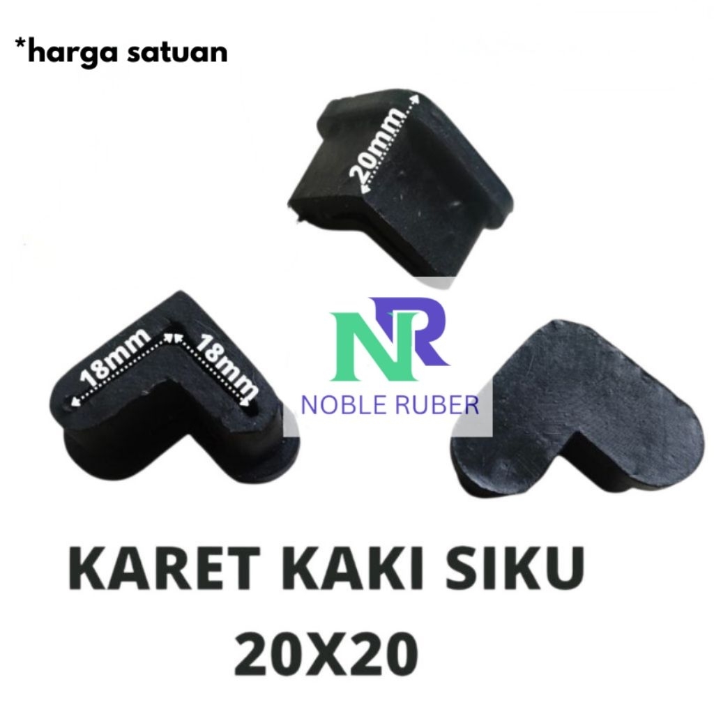 KARET KAKI SIKU 2x2/karet tapak kaki/karet alas kaki meja/kursi/rak