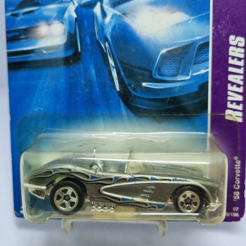Diecast Motor Hotwheels 1:64 '58 CORVETTE silver