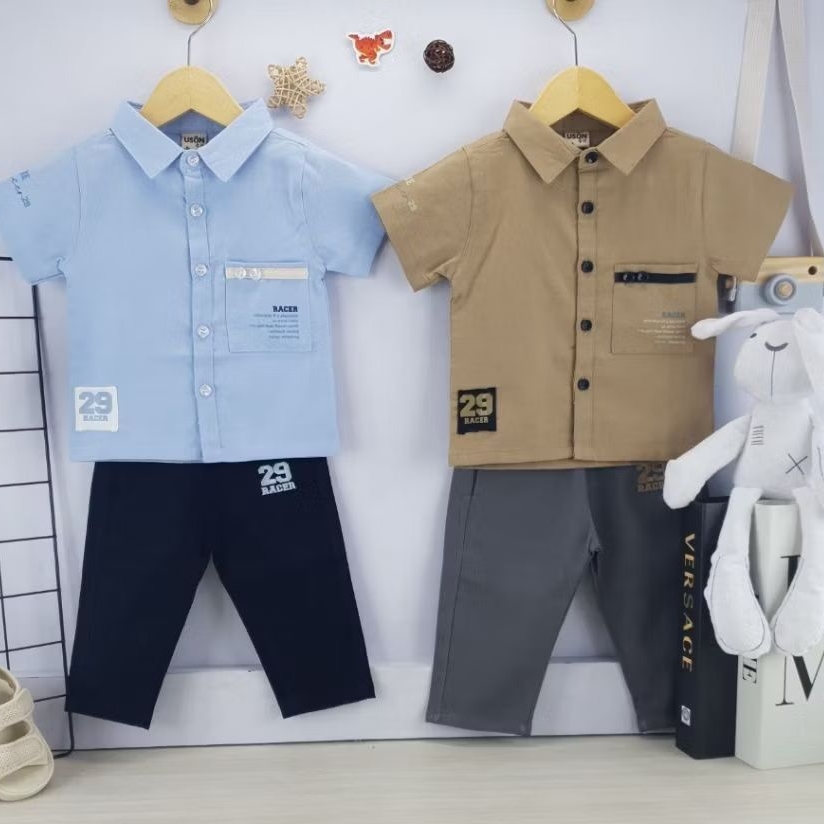 SETELAN KEMEJA USON ANAK COWOK CELANA KATUN BABY BOY LAKI LAKI