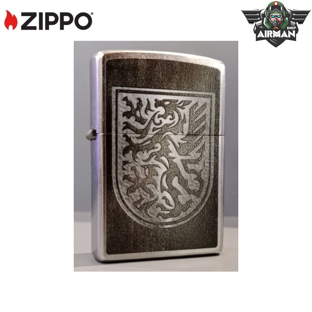 Zippo Lighter Dragon Shield Design