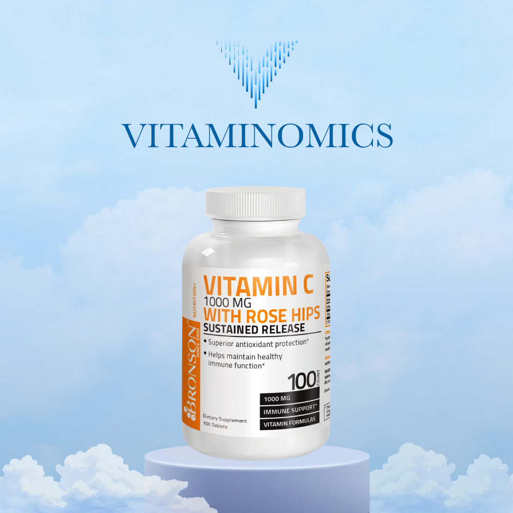 Bronson Vitamin C Ascorbic Acid 1000 mg Sustained Release | dengan Rose Hips