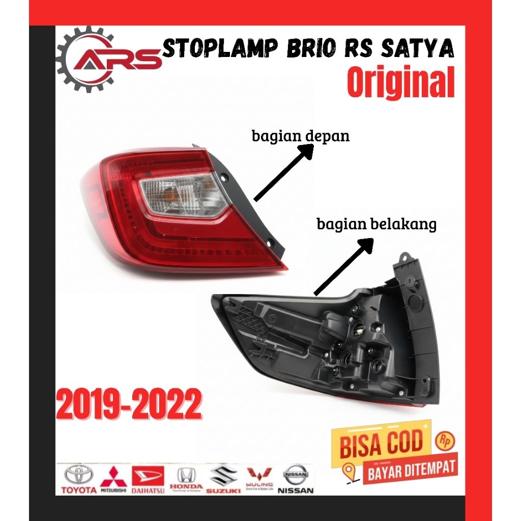 stoplamp lampu belakang  Brio Rs Satya original 2019-2020-2021-2022 lampu  belakang honda brio RS SA