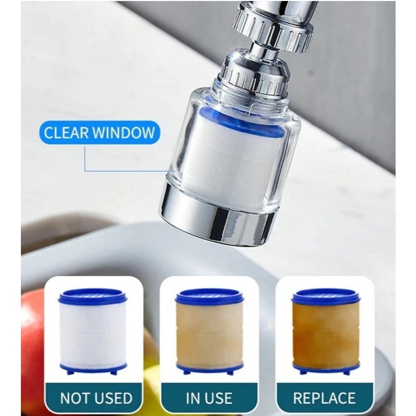 Filter Air Kran Pemurni Air Menghilangkan Karat Bau Partikel Kamar Mandi Dapur