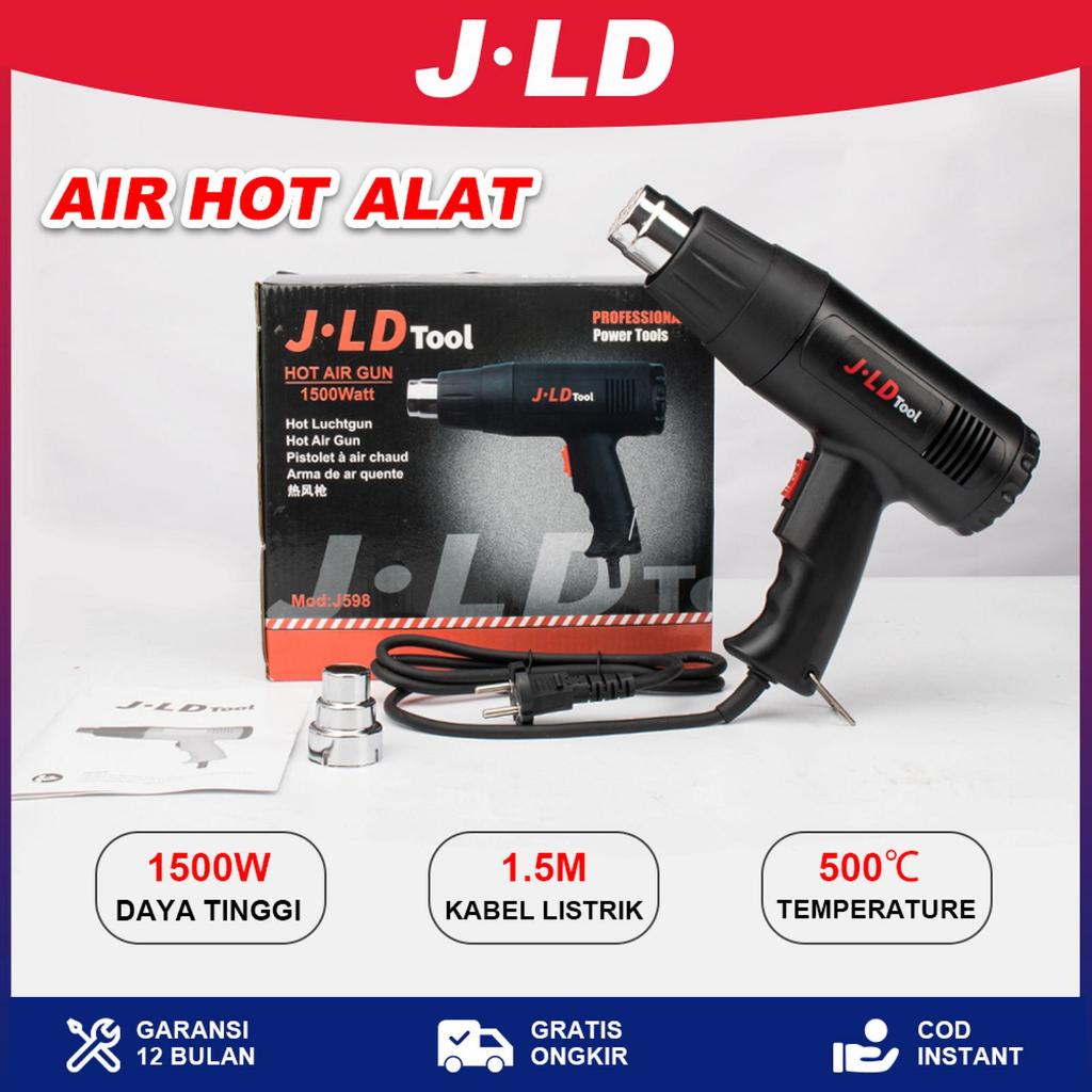 JLD Hot Gun Mesin Pemanas Angin Panas High&Low J598 Hot Air gun Heat Gun Alat Pemanas Multifungsi
