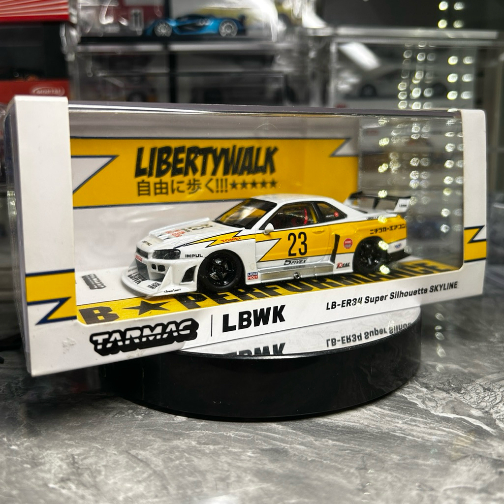 tarmac LBWK Nissan GTR ER34 Liberty walk silhouette hoshino 1:43 diecast nissan gtr er34 LBWK skala 