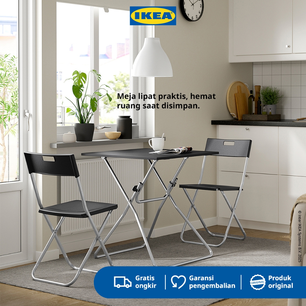 IKEA MUDDUS Meja Lipat Serbaguna 67x67 cm