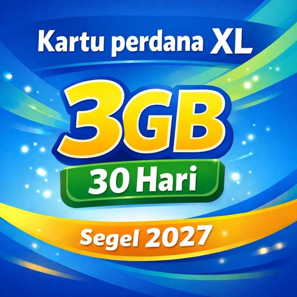 Kartu perdana paket data  XL 3gb nasional exp 1 tahun