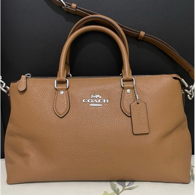 [AUTHENTIC] Coach Georgia Satchel Light Saddle - VVGC