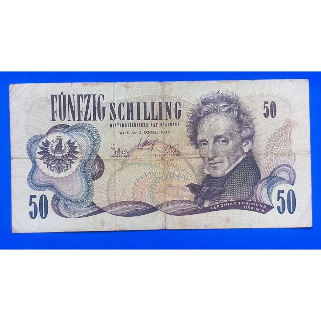 UANG KERTAS AUSTRIA 5O SCHILLING