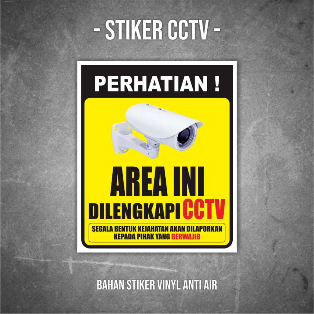 Stiker CCTV - stiker rumah - stiker kantor - stiker toko