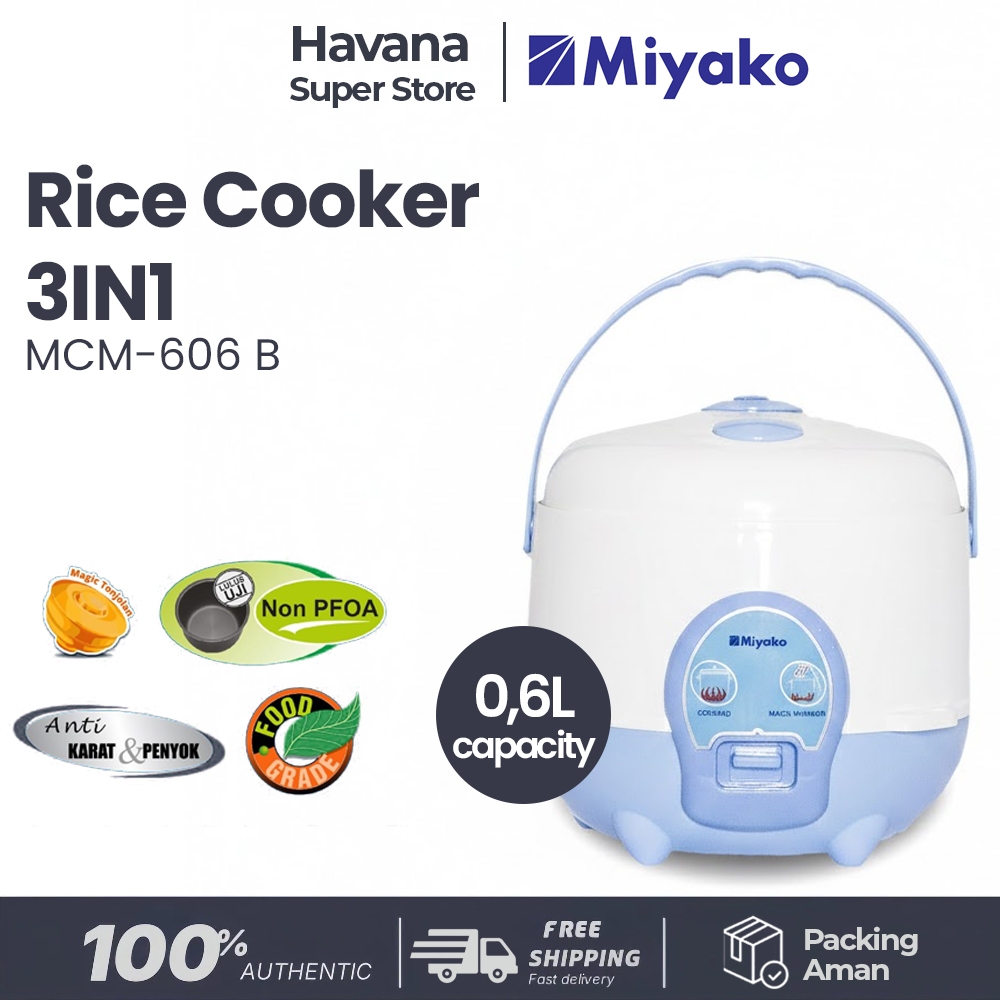 RICE COOKER Miyako Mcm-606 Rice Cooker 3in1 Kapasitas 0,6 Liter