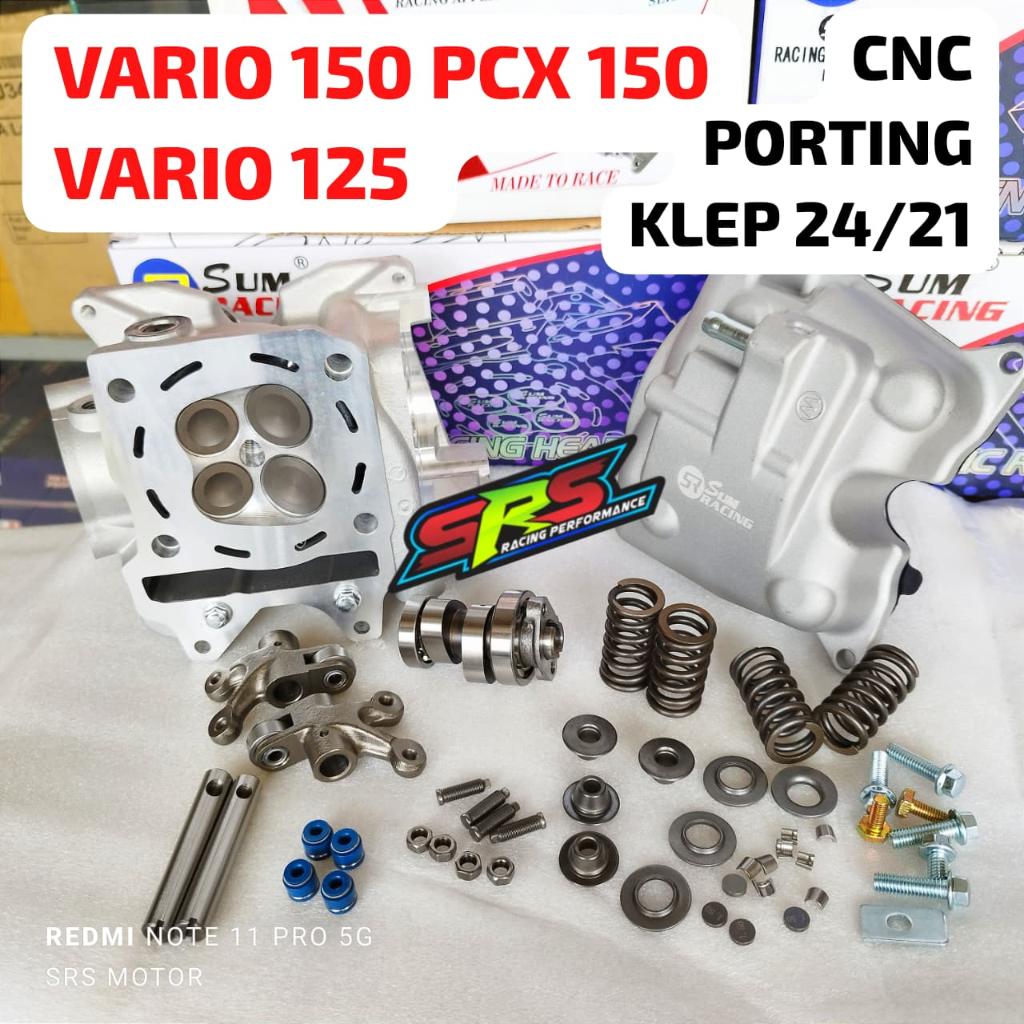 SUM RACING 21/24 SUPER HEAD 4 KLEP VARIO 150 / PCX 150 / ADV 150 ORIGINAL CNC PORTING