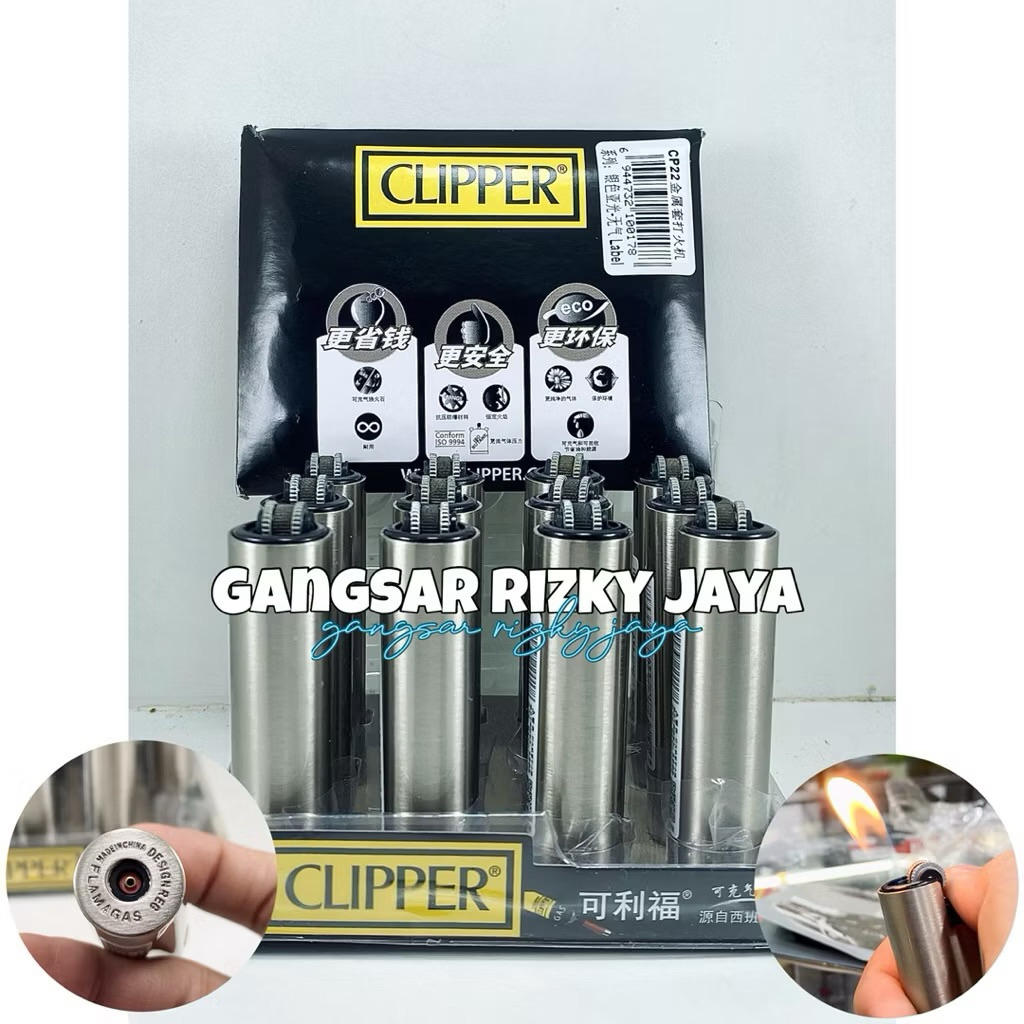 korek api clipper metal besi / WARNA original import china refill gas lighter
