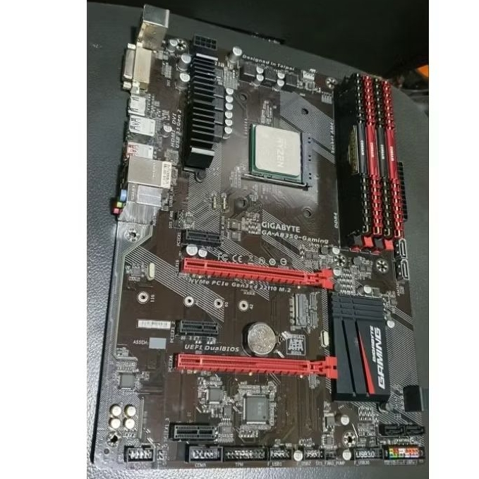 motherboard Gigabyte AB350 Gaming prosesor Ryzen 7 2700 am4 bukan i3 i5 i7