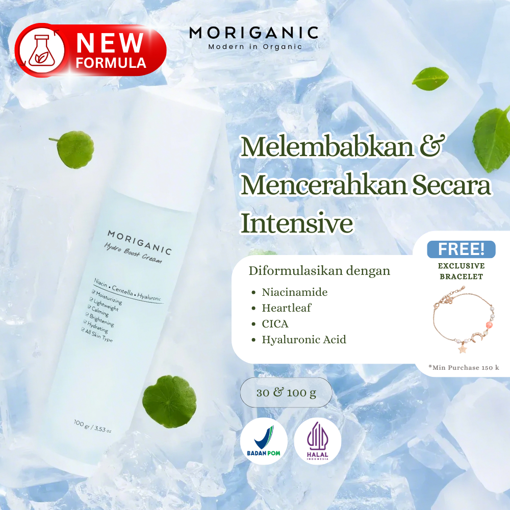 MORIGANIC Hydro Boost Cream Moisturizer - Niacinamide, Centela Asiatica, Heartleaf and Hyaluronic Ac