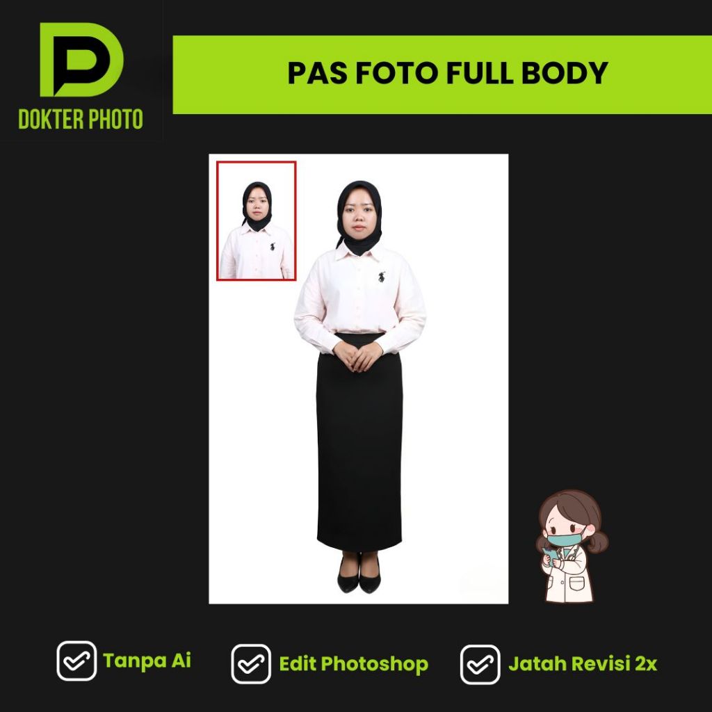 PROFESIONAL EDITING PAS FOTO FULL BODY LAMARAN KERJA/EDIT GANTI JAS/EDIT GANTI KEMEJA/EDIT GANTI BAC
