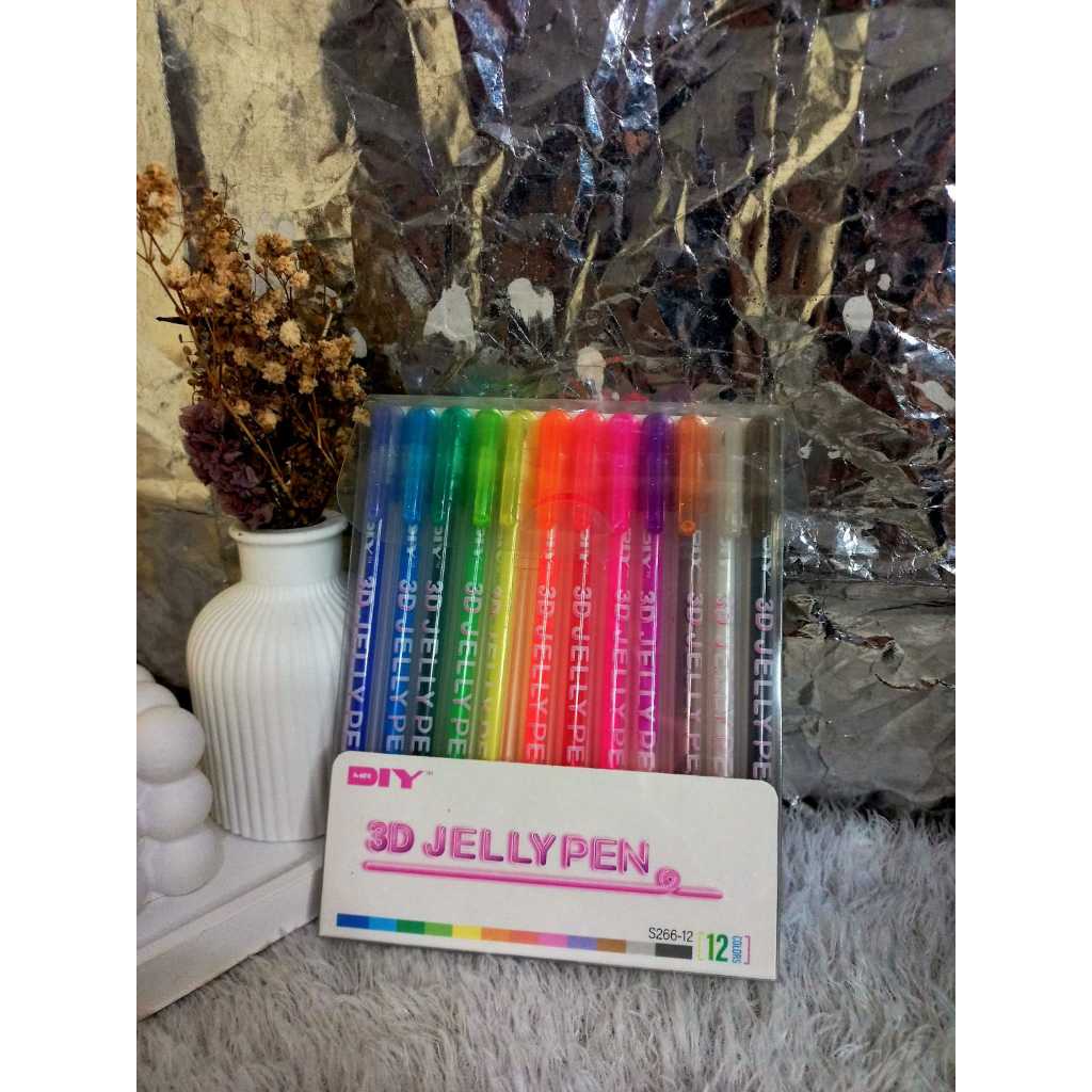 3D Jelly Pen Isi 12 Warna | Jelly Pen Mr. D.I.Y