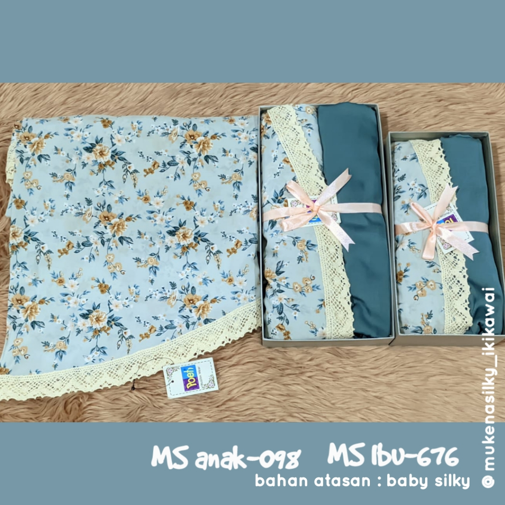 Ikikawai - Mukena Premium Mukena Poeti Mukena Silky Dewasa (MS-676)