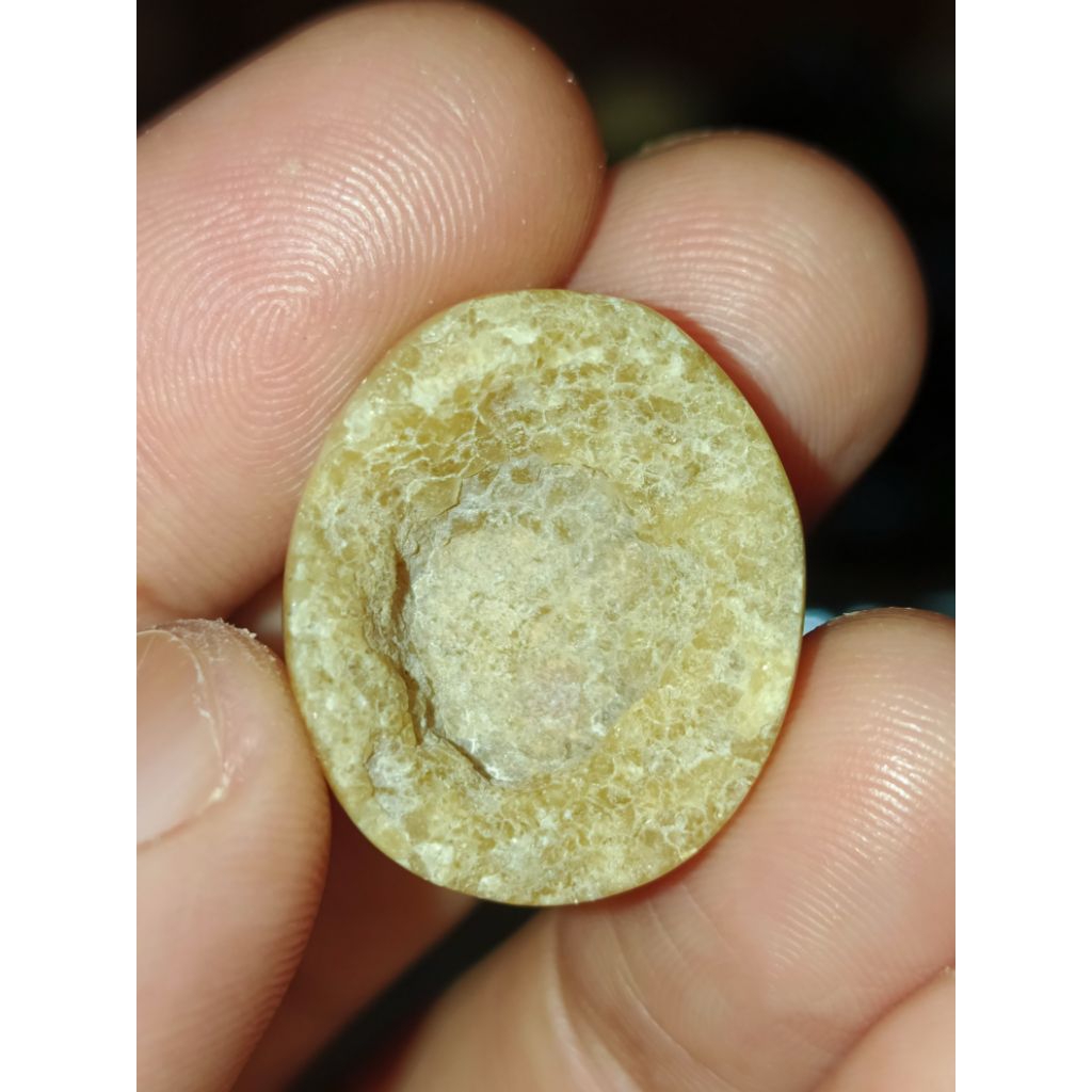 Akik Combong Gayung Unik Dari Bahan F0$L MG/Calcite