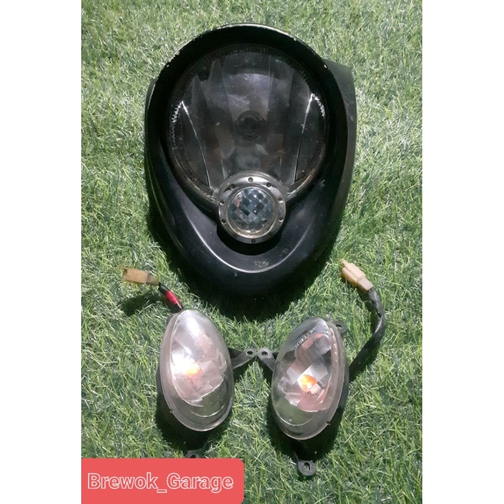 Lampu Depan Fino Karbu dan Sen depan Original Copotan/ Reflektor Fino Karbu Original Copotan