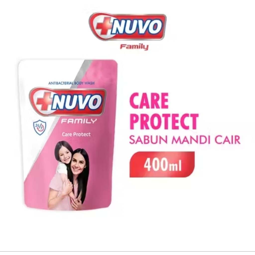 SABUN CAIR MANDI NUVO PINK CARE PROTECT 400 ML