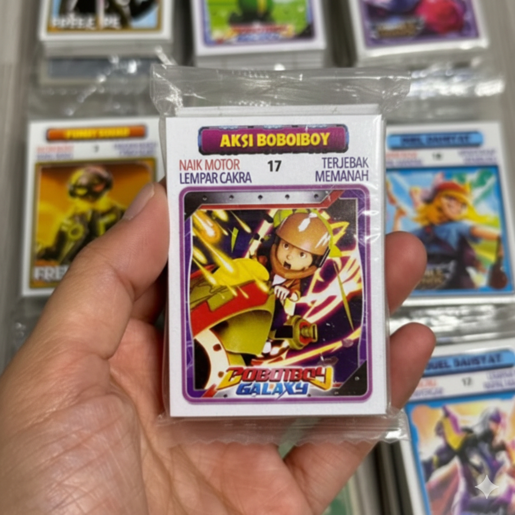 [1 Pack Isi 32 pcs] Mainan Kartu Kwartet Boboiboy Minecraft  One Piece Karakter Random